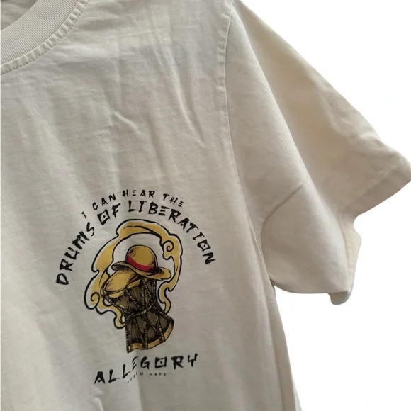 One Piece Gear 5 Allegory Cream Graphic Tee with Dragon Design - Picture 3 of 4
